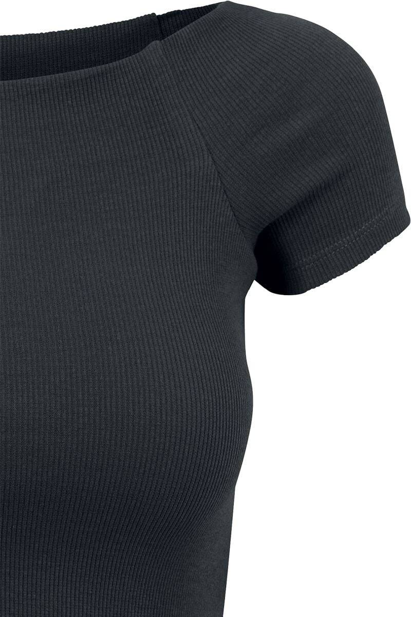 EMP "Ladies Off Shoulder Rib Tee" T-Shirt Schwarz Von Urban Classics