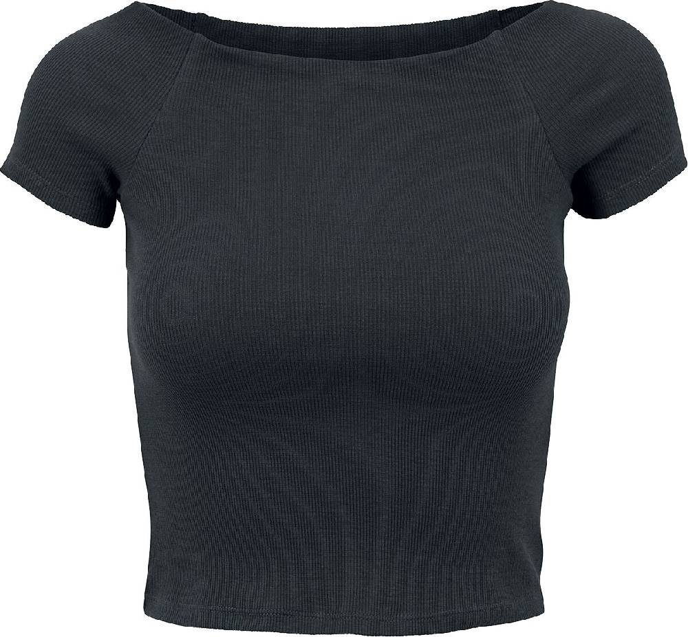 EMP "Ladies Off Shoulder Rib Tee" T-Shirt schwarz von Urban Classics