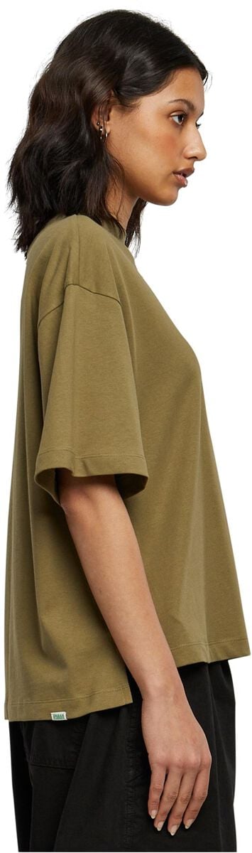 EMP "Ladies Organic Heavy Slit Tee" T-Shirt Oliv Von Urban Classics