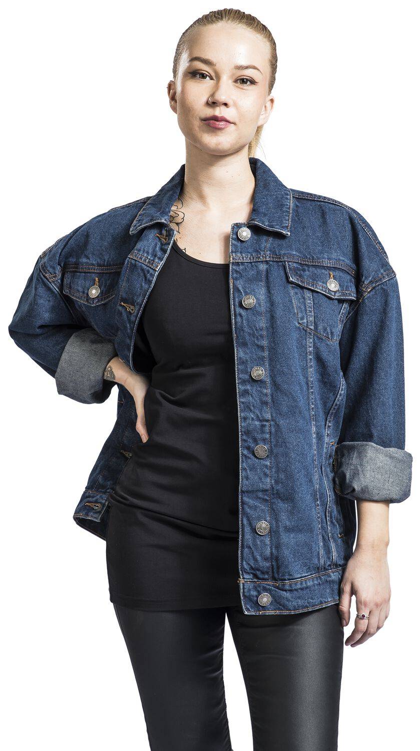 EMP "Ladies Oversized 90‘s Denim Jacket" Jeansjacke Blau Von Urban Classics