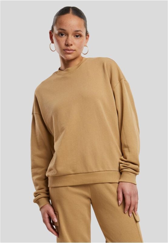 EMP "Ladies Oversized Light Terry Crewneck" Sweatshirt Beige Von Urban Classics