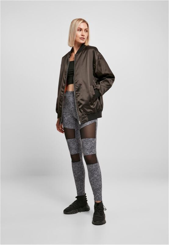 EMP "Ladies Oversized Satin Bomber Jacket" Bomberjacke Schwarz Von Urban Classics
