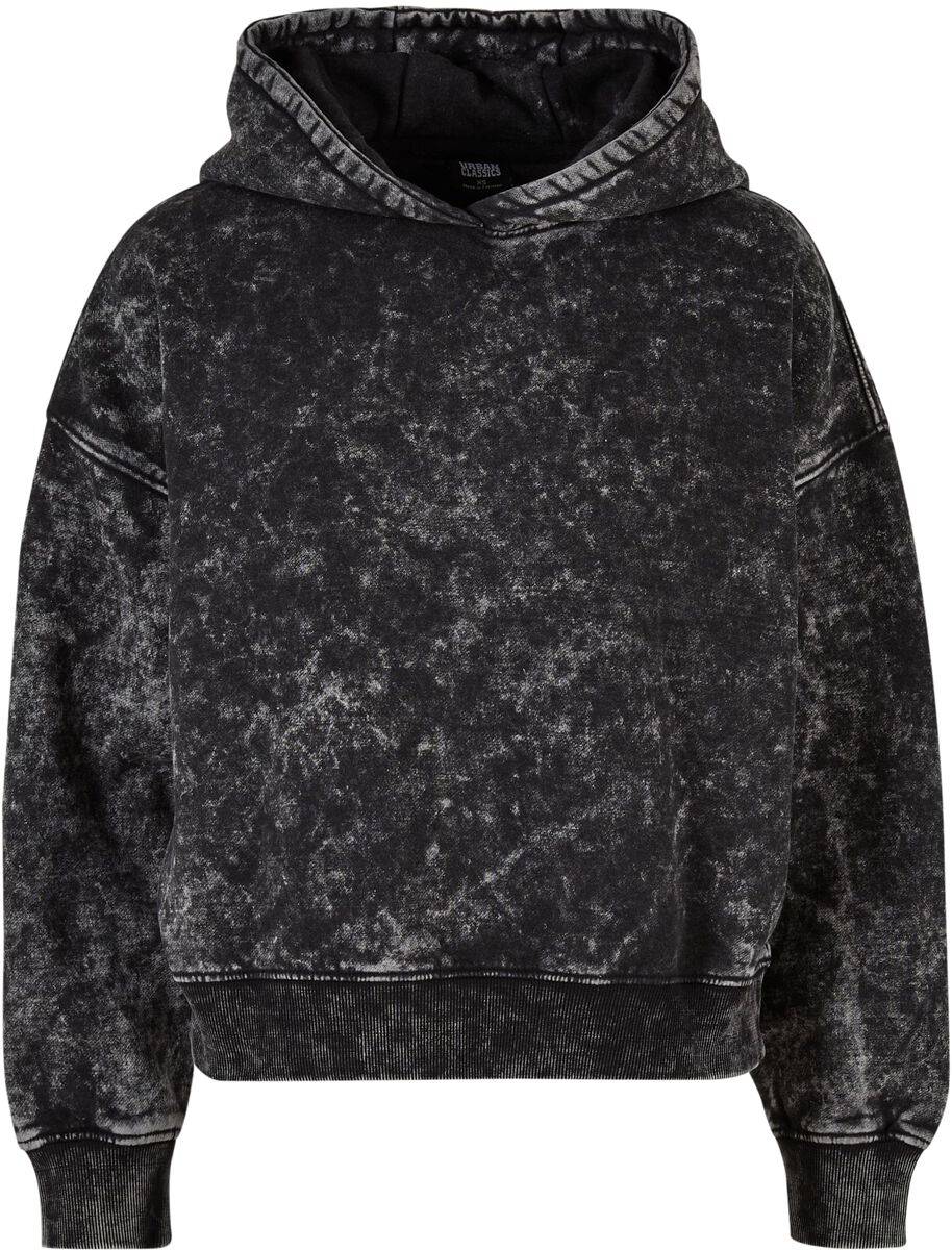 EMP "Ladies Oversized Towel Washed Hoody" Kapuzenpullover schwarz von Urban Classics