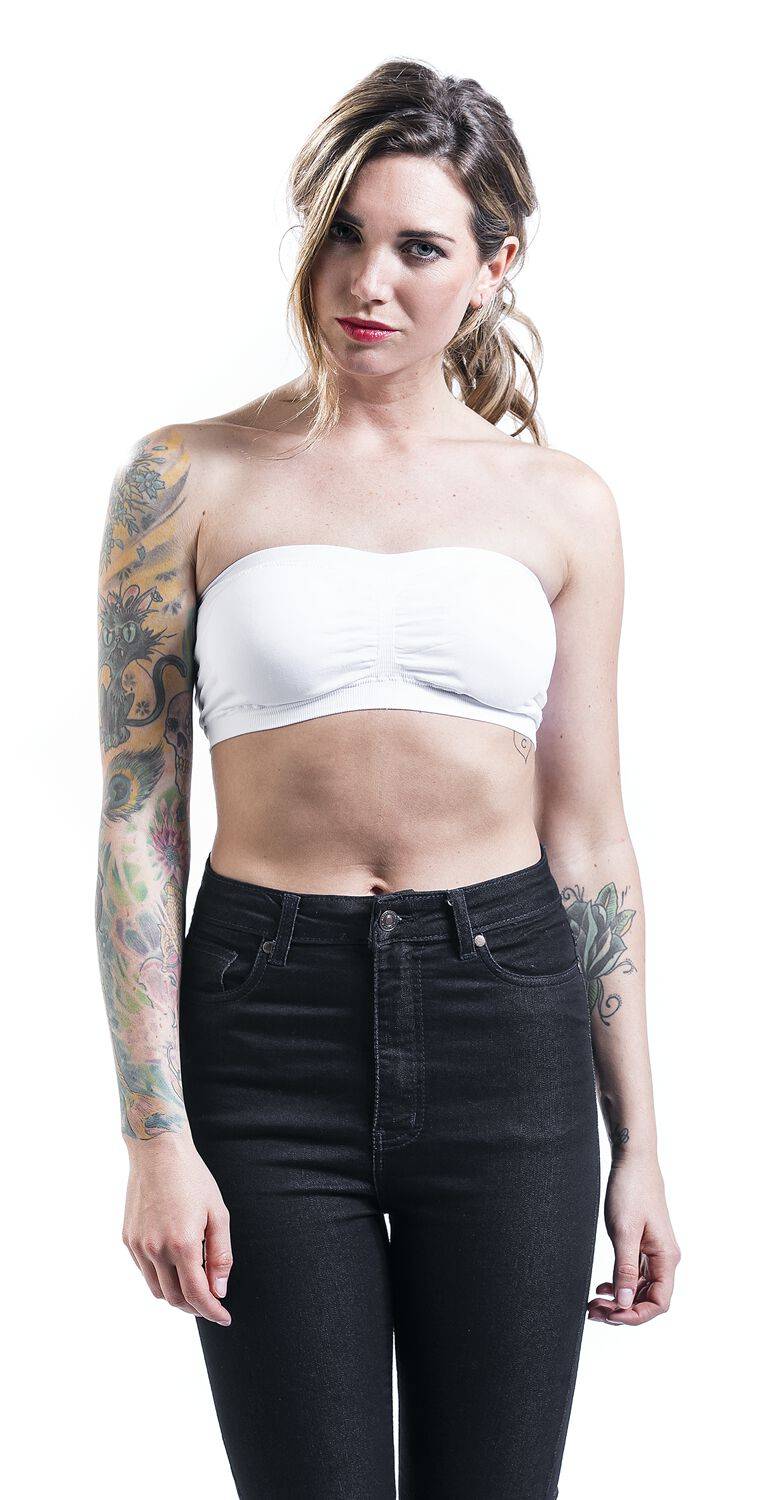 EMP "Ladies Pads Bandeau" Bandeau Weiß Von Urban Classics