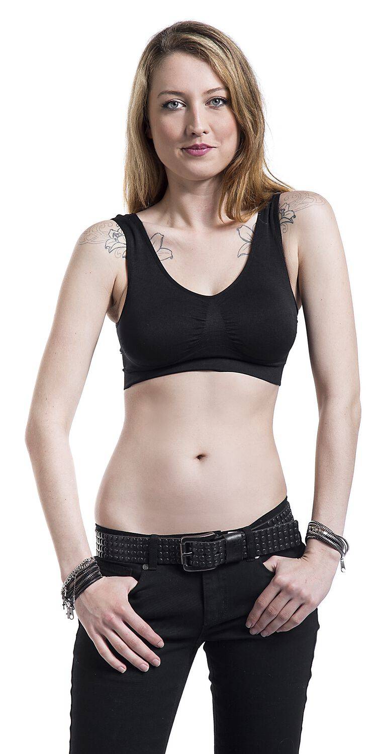 EMP "Ladies Pads Sport Bra" BH Schwarz Von Urban Classics