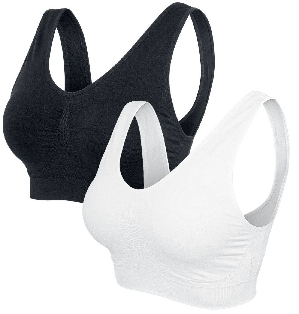 EMP "Ladies Pads Sport Bra" Wäsche-Set schwarz/weiß von Urban Classics