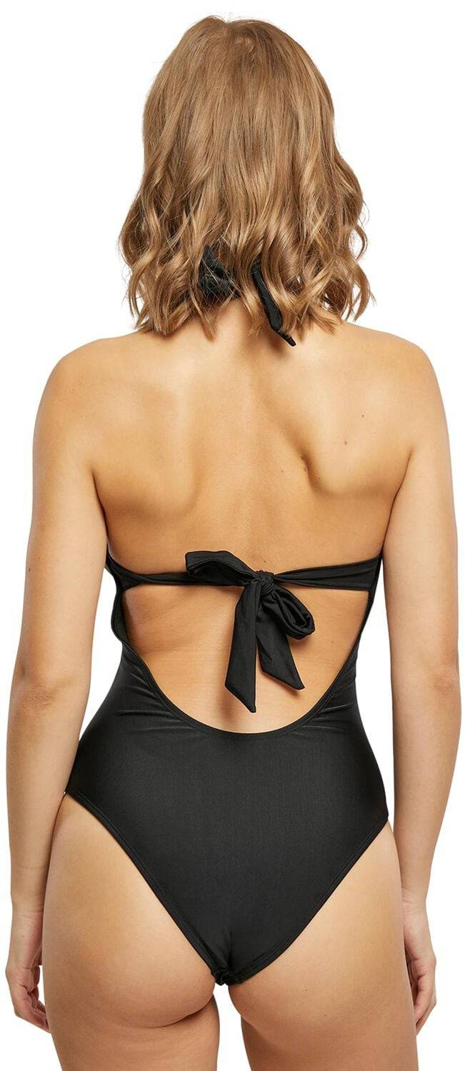 EMP "Ladies Recycled Neckholder Swimsuit" Badeanzug Schwarz Von Urban Classics