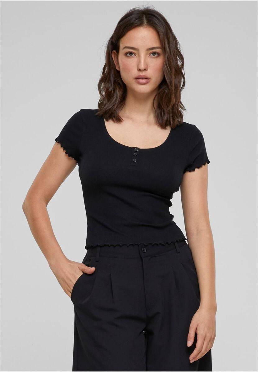 EMP "Ladies Rib Babylock Tee" T-Shirt Schwarz Von Urban Classics