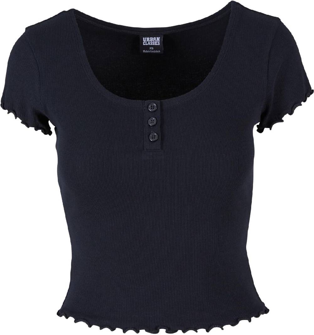 EMP "Ladies Rib Babylock Tee" T-Shirt schwarz von Urban Classics
