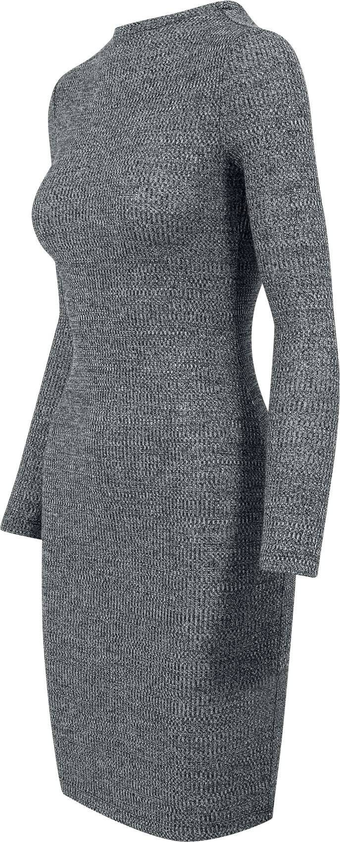 EMP "Ladies Rib Dress" Kurzes Kleid Charcoal Von Urban Classics