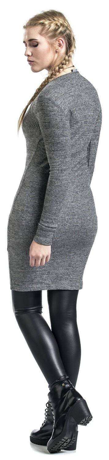 EMP "Ladies Rib Dress" Kurzes Kleid Charcoal Von Urban Classics