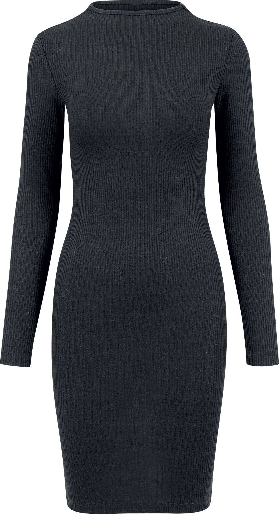 EMP "Ladies Rib Dress" Kurzes Kleid schwarz von Urban Classics