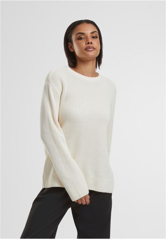 EMP "Ladies Rib Knit Sweater" Strickpullover Altweiß Von Urban Classics