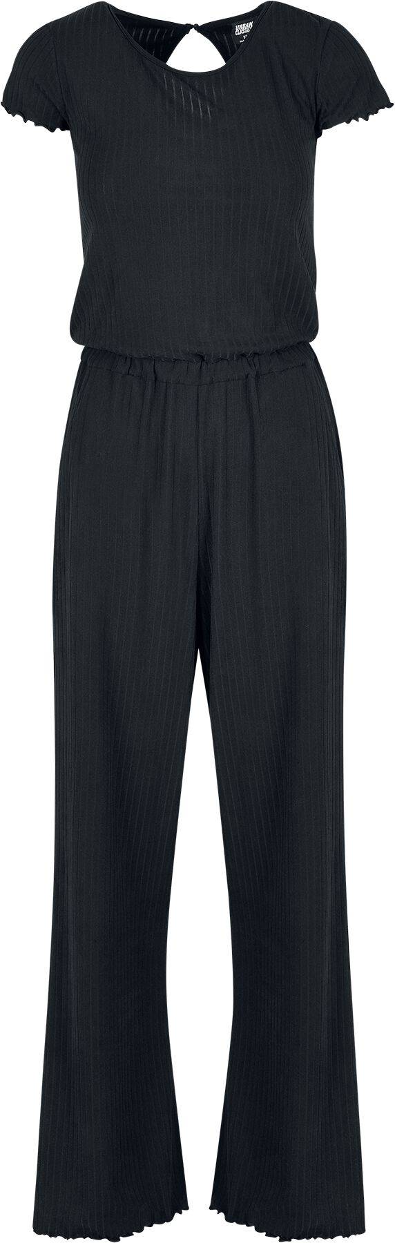 EMP "Ladies Rib Wid Leg Jumpsuit" Jumpsuit schwarz von Urban Classics