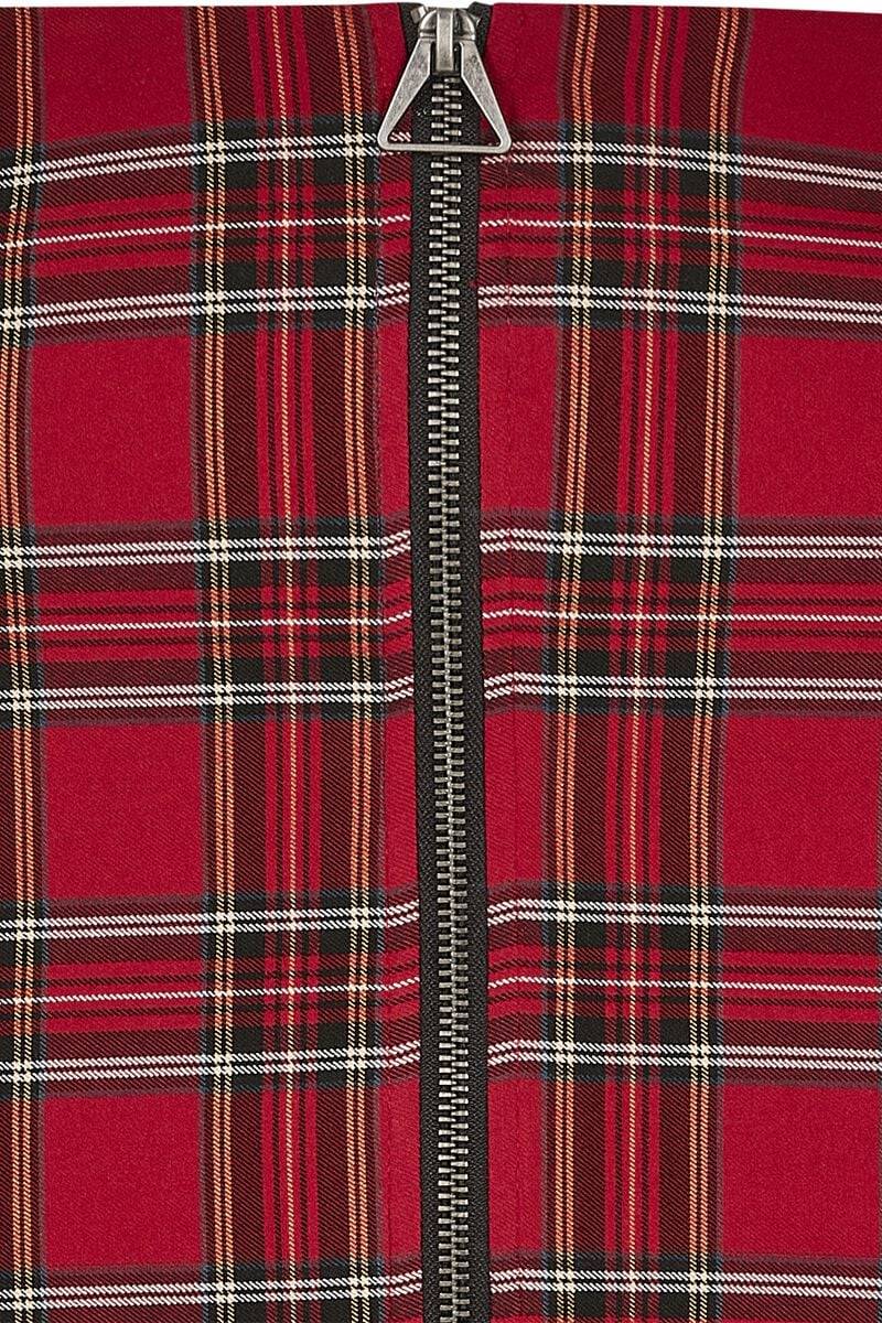 EMP "Ladies Short Checker Skirt" Kurzer Rock Rot/schwarz Von Urban Classics