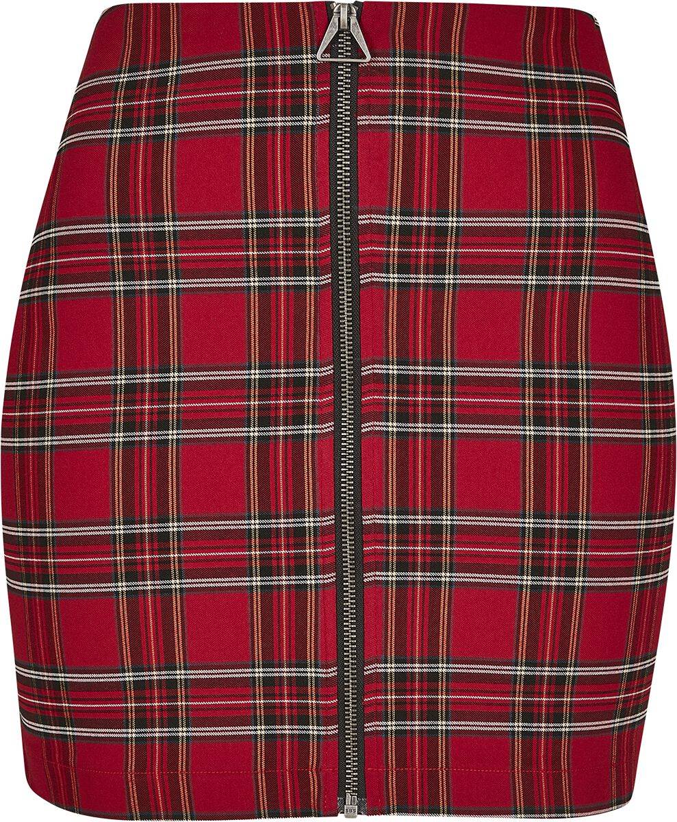 EMP "Ladies Short Checker Skirt" Kurzer Rock rot/schwarz von Urban Classics