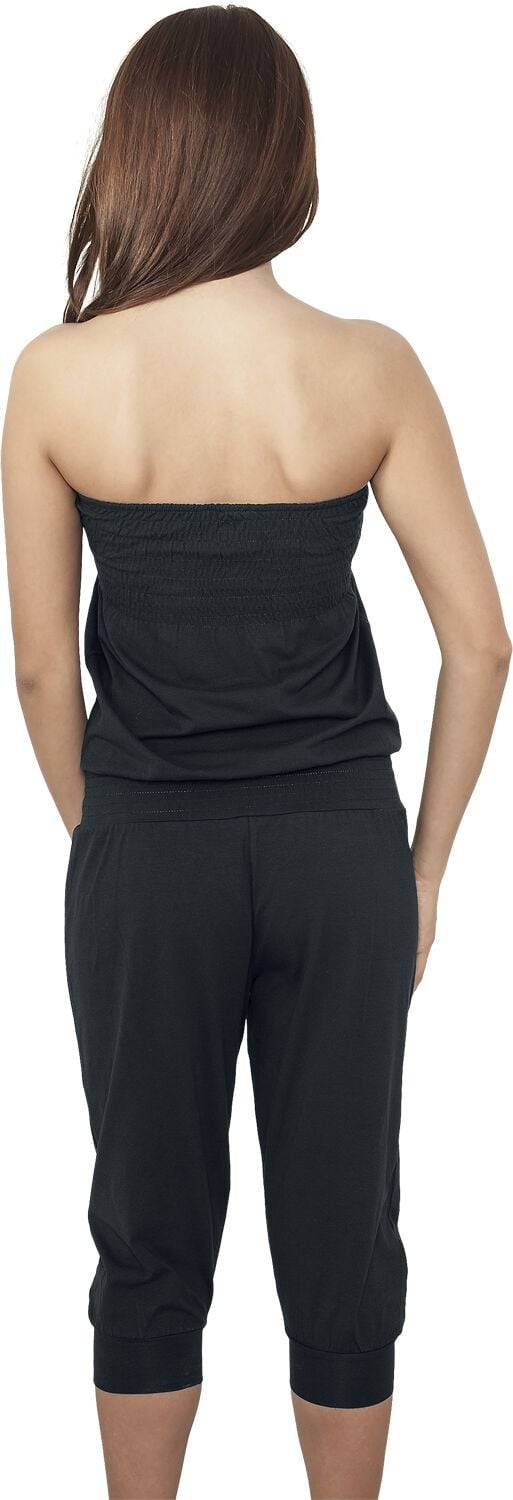 EMP "Ladies Shoulderfree Capri Jumpsuit" Jumpsuit Schwarz Von Urban Classics