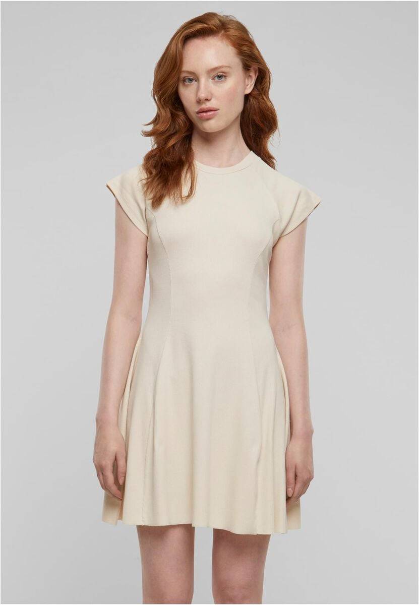 EMP "Ladies Skater Rib Dress" Kurzes Kleid Altweiß Von Urban Classics