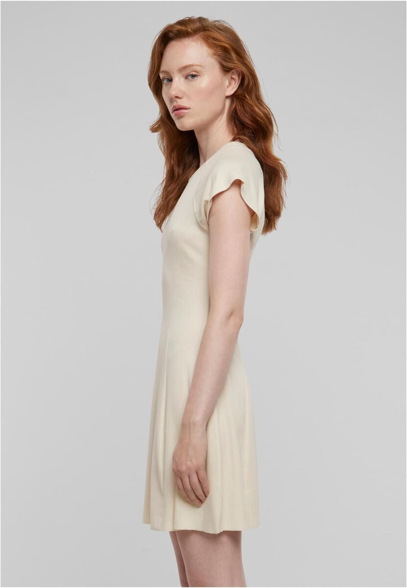 EMP "Ladies Skater Rib Dress" Kurzes Kleid Altweiß Von Urban Classics