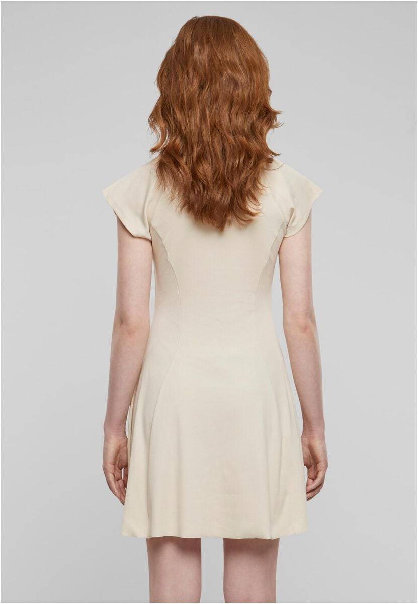 EMP "Ladies Skater Rib Dress" Kurzes Kleid Altweiß Von Urban Classics