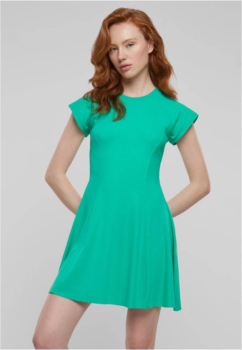EMP "Ladies Skater Rib Dress" Kurzes Kleid grün von Urban Classics