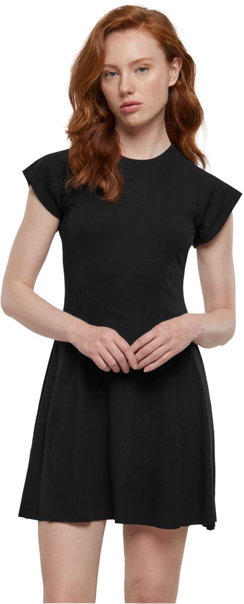 EMP "Ladies Skater Rib Dress" Kurzes Kleid Schwarz Von Urban Classics