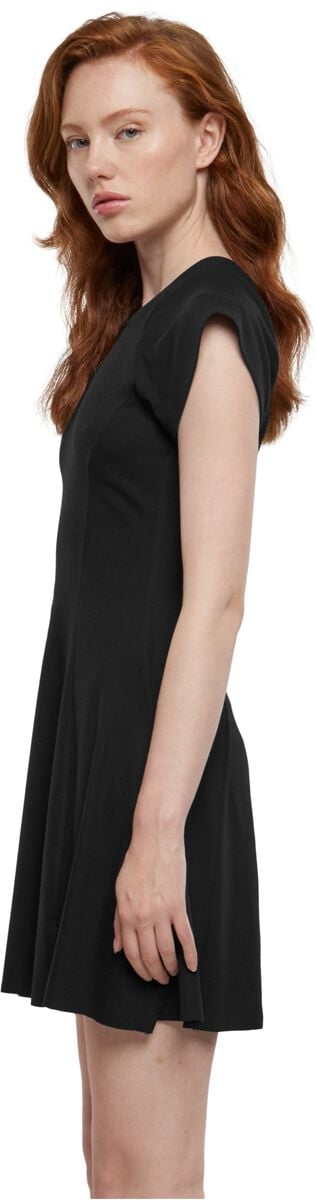 EMP "Ladies Skater Rib Dress" Kurzes Kleid Schwarz Von Urban Classics
