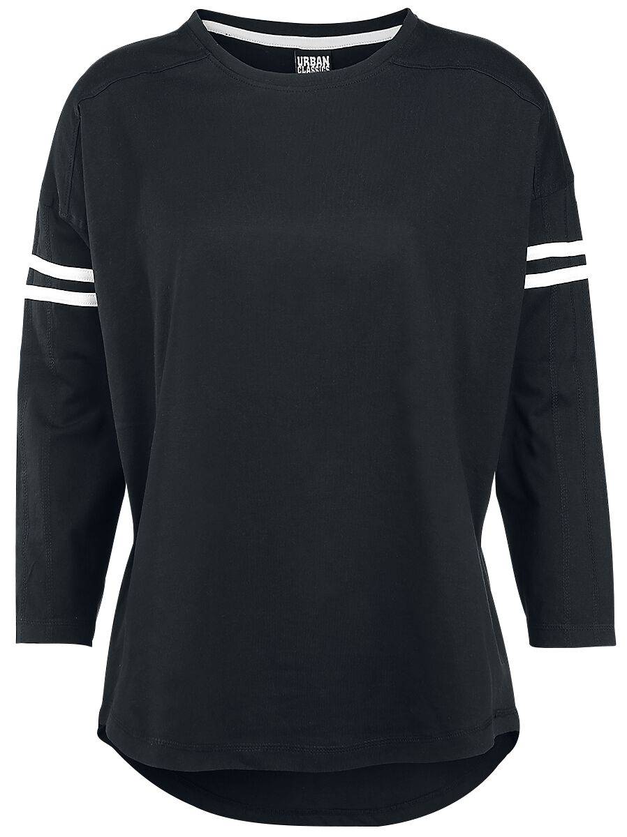 EMP "Ladies Sleeve Striped L/S Tee" Langarmshirt schwarz/weiß von Urban Classics