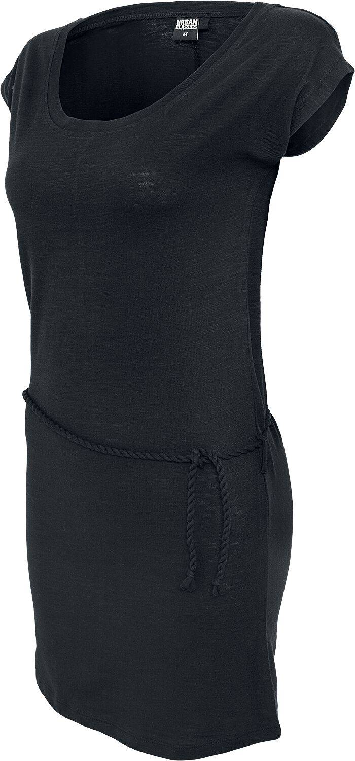 EMP "Ladies Slub Jersey Dress" Kurzes Kleid Schwarz Von Urban Classics
