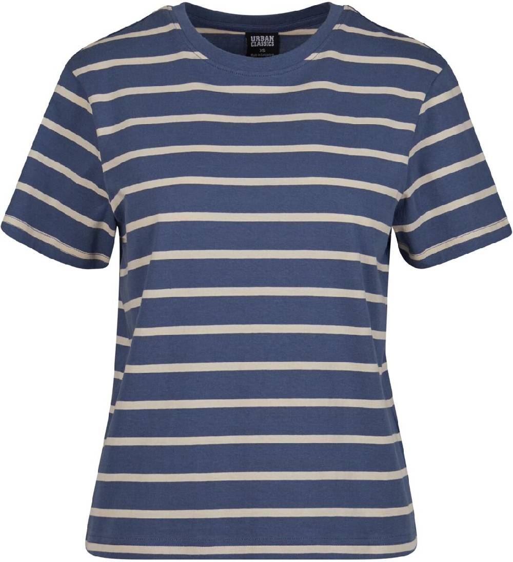 EMP "Ladies Striped Boxy Tee" T-Shirt blau von Urban Classics
