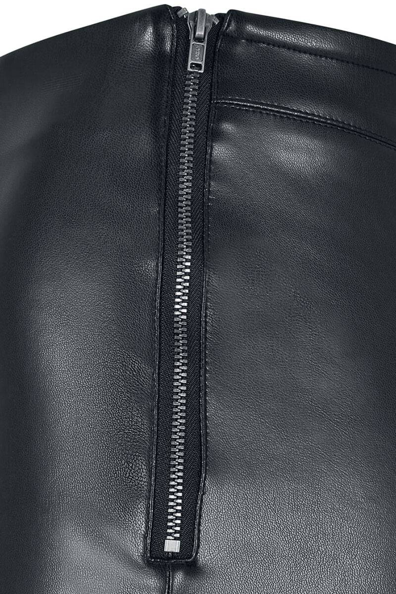 EMP "Ladies Synthetic Leather Shorts" Short Schwarz Von Urban Classics