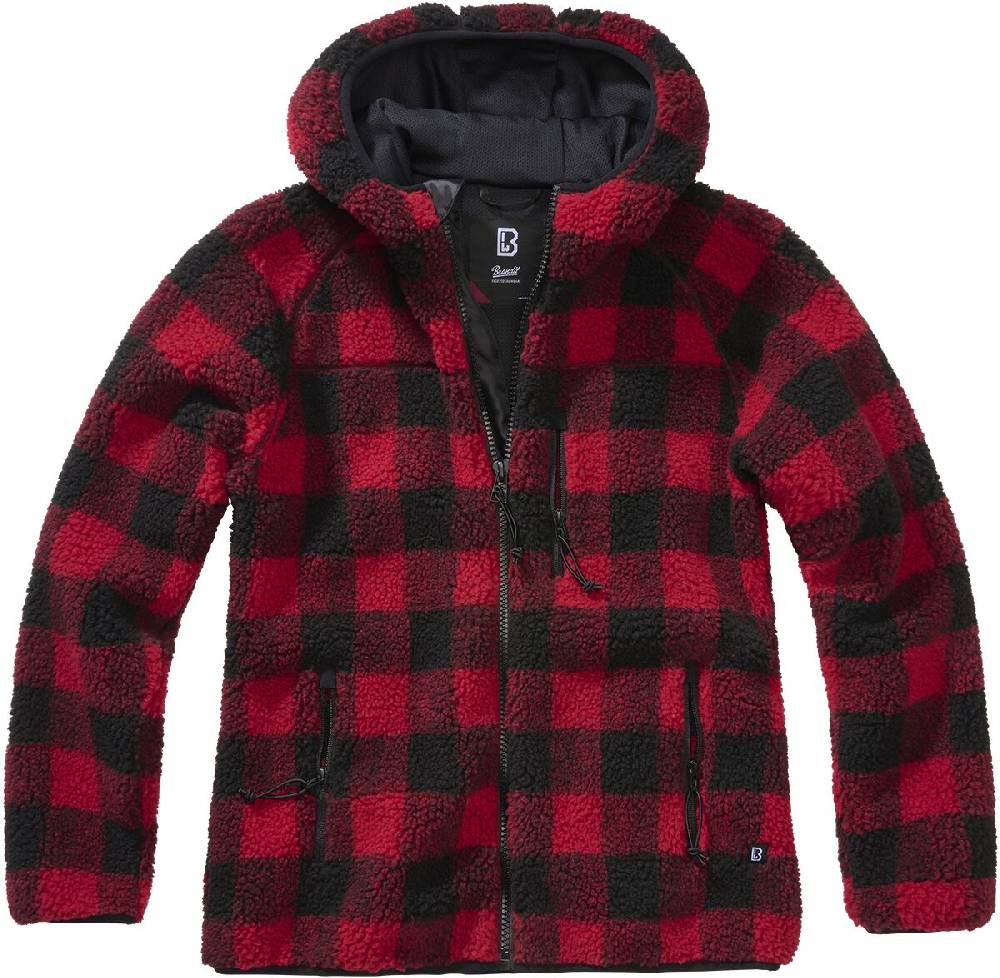 EMP "Ladies Teddyfleecejacket, hood" Fleecejacke rot/schwarz von Brandit