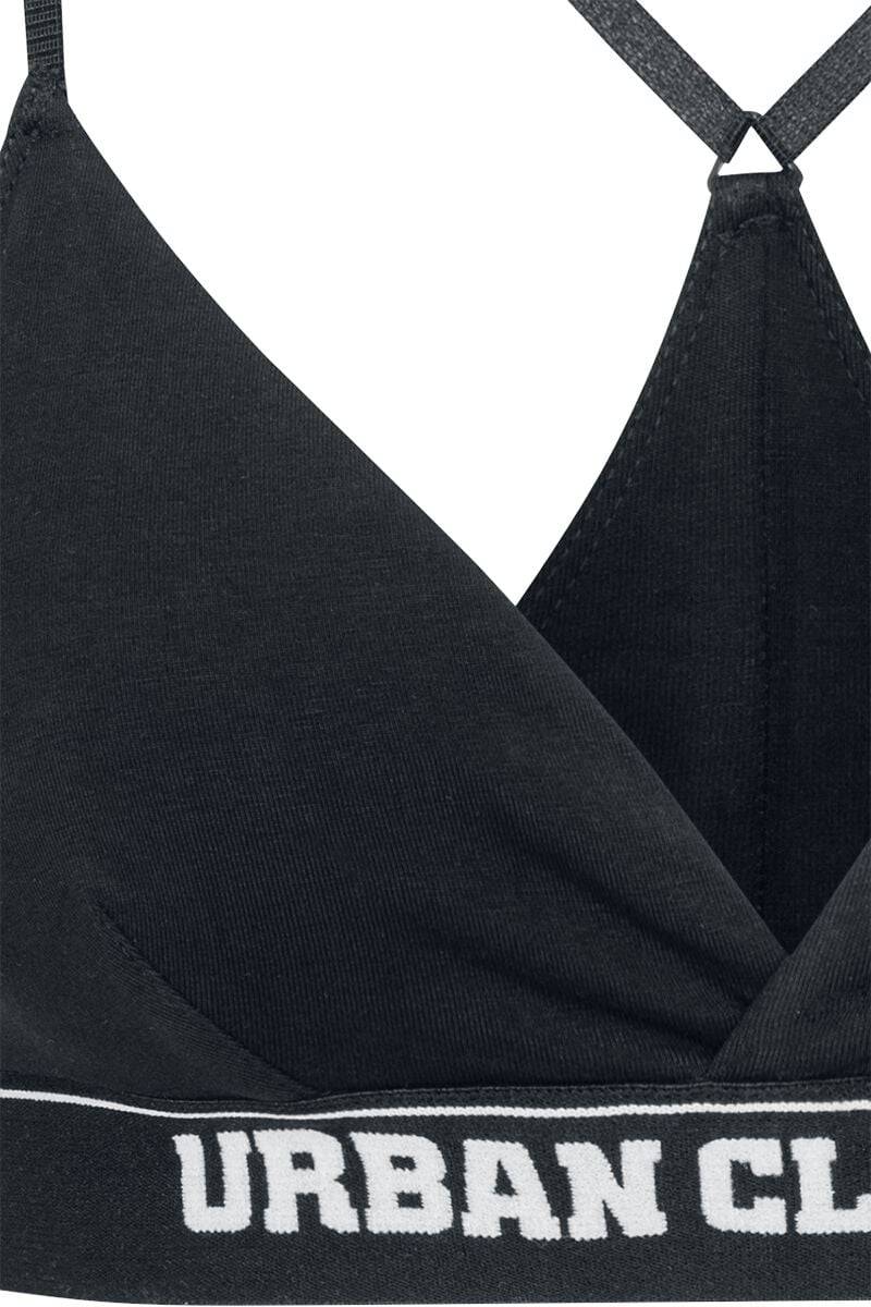 EMP "Ladies Triangle Logo Bra" Bustier Schwarz Von Urban Classics