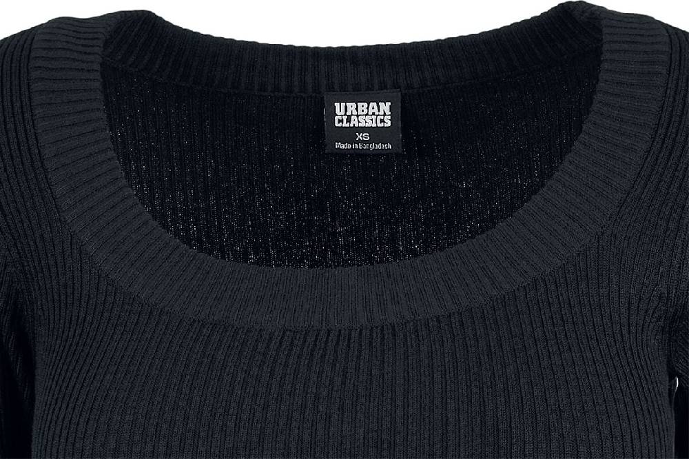 EMP "Ladies Wide Neckline Sweater" Sweatshirt Schwarz Von Urban Classics