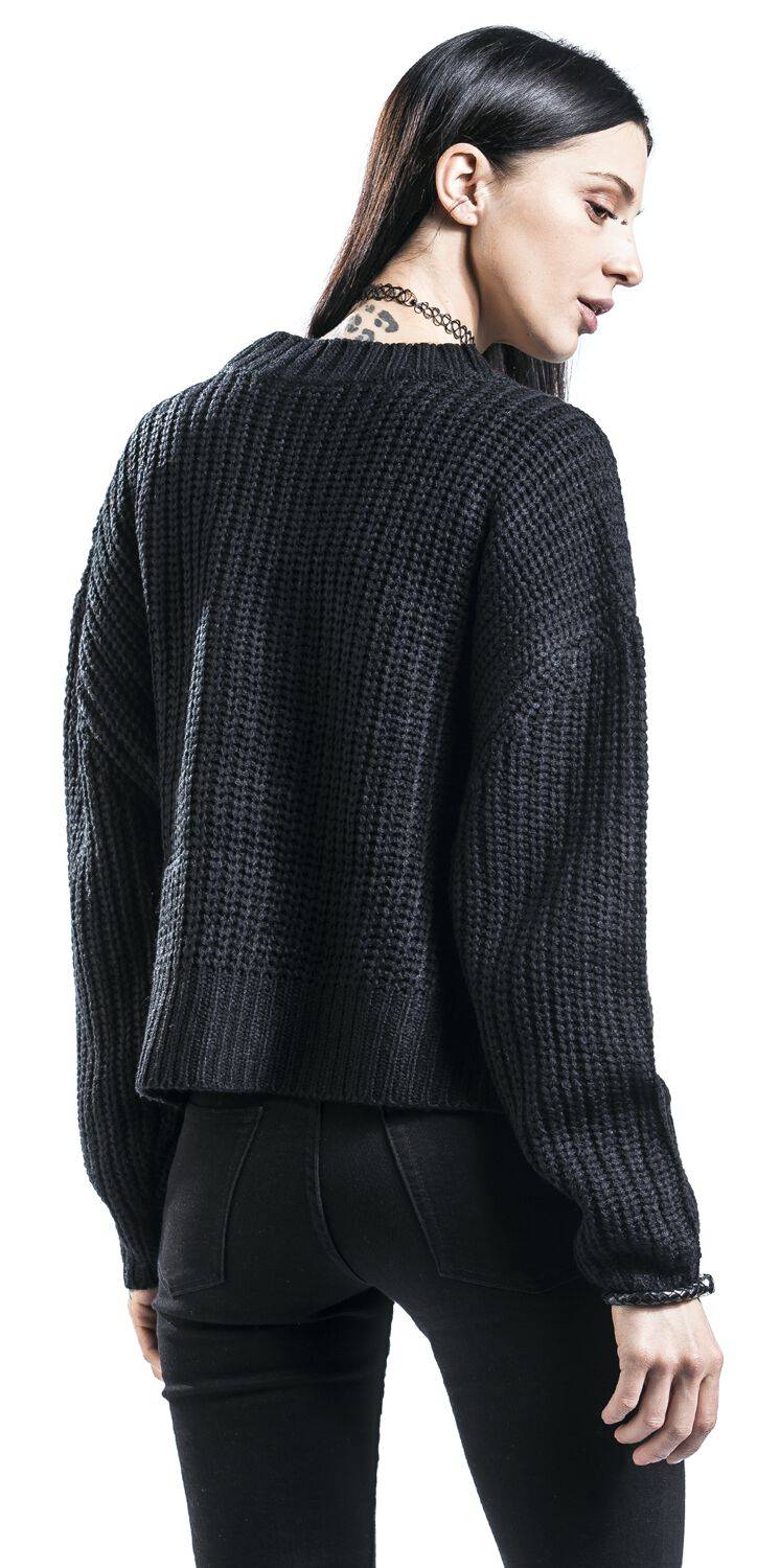 EMP "Ladies Wide Oversize Sweater" Strickpullover Schwarz Von Urban Classics