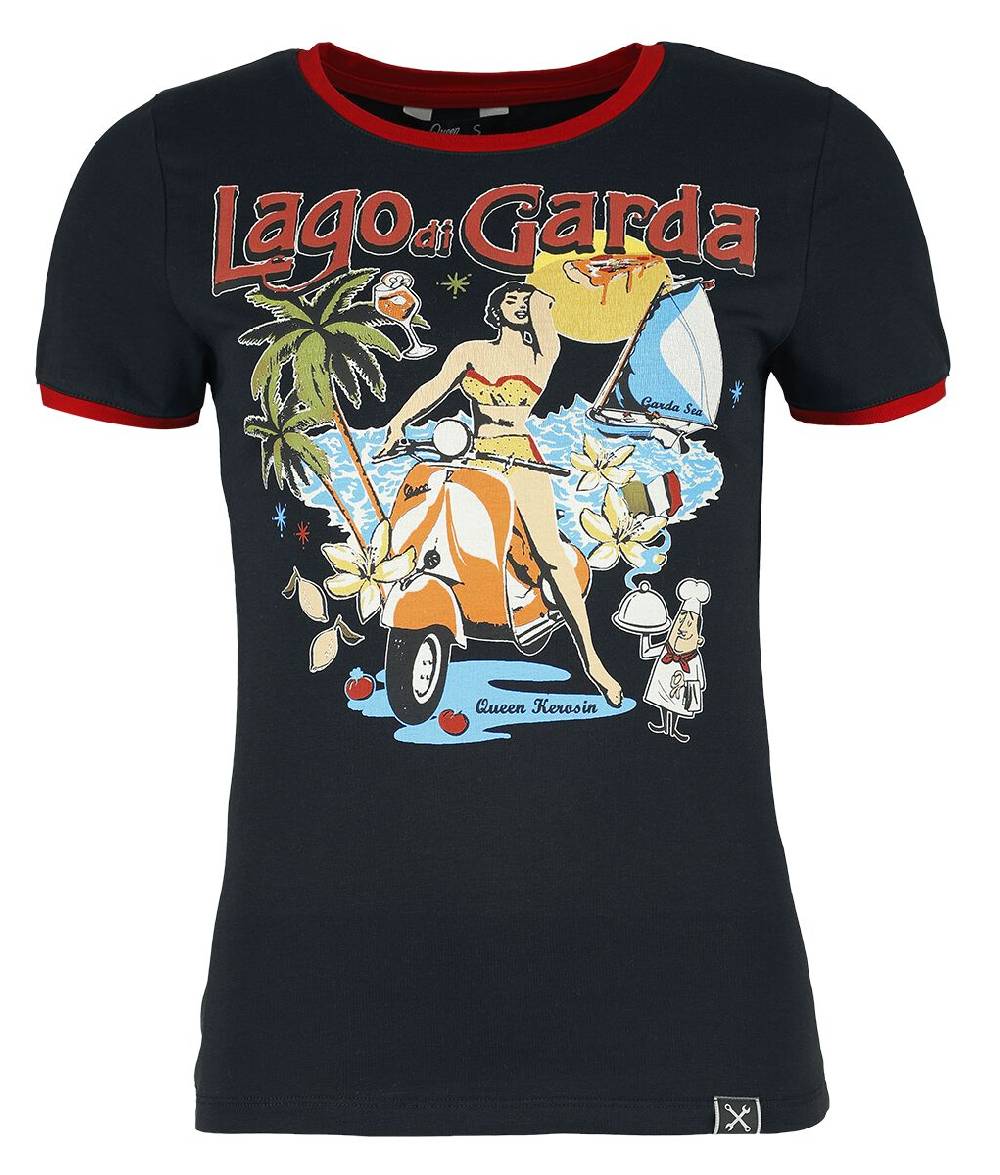 EMP "Lago Di Garda" T-Shirt schwarz/rot von Queen Kerosin