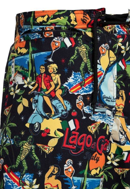 EMP "Lake Garda Swim Shorts" Badeshort Schwarz Von King Kerosin