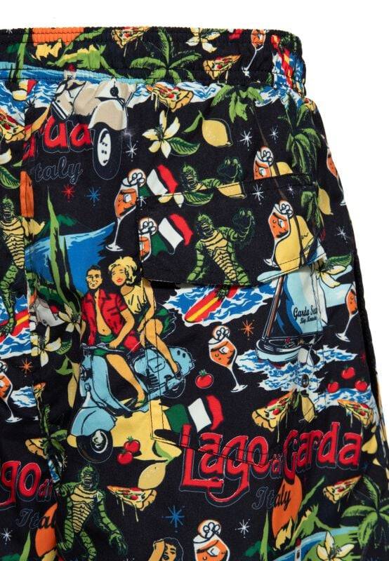EMP "Lake Garda Swim Shorts" Badeshort Schwarz Von King Kerosin