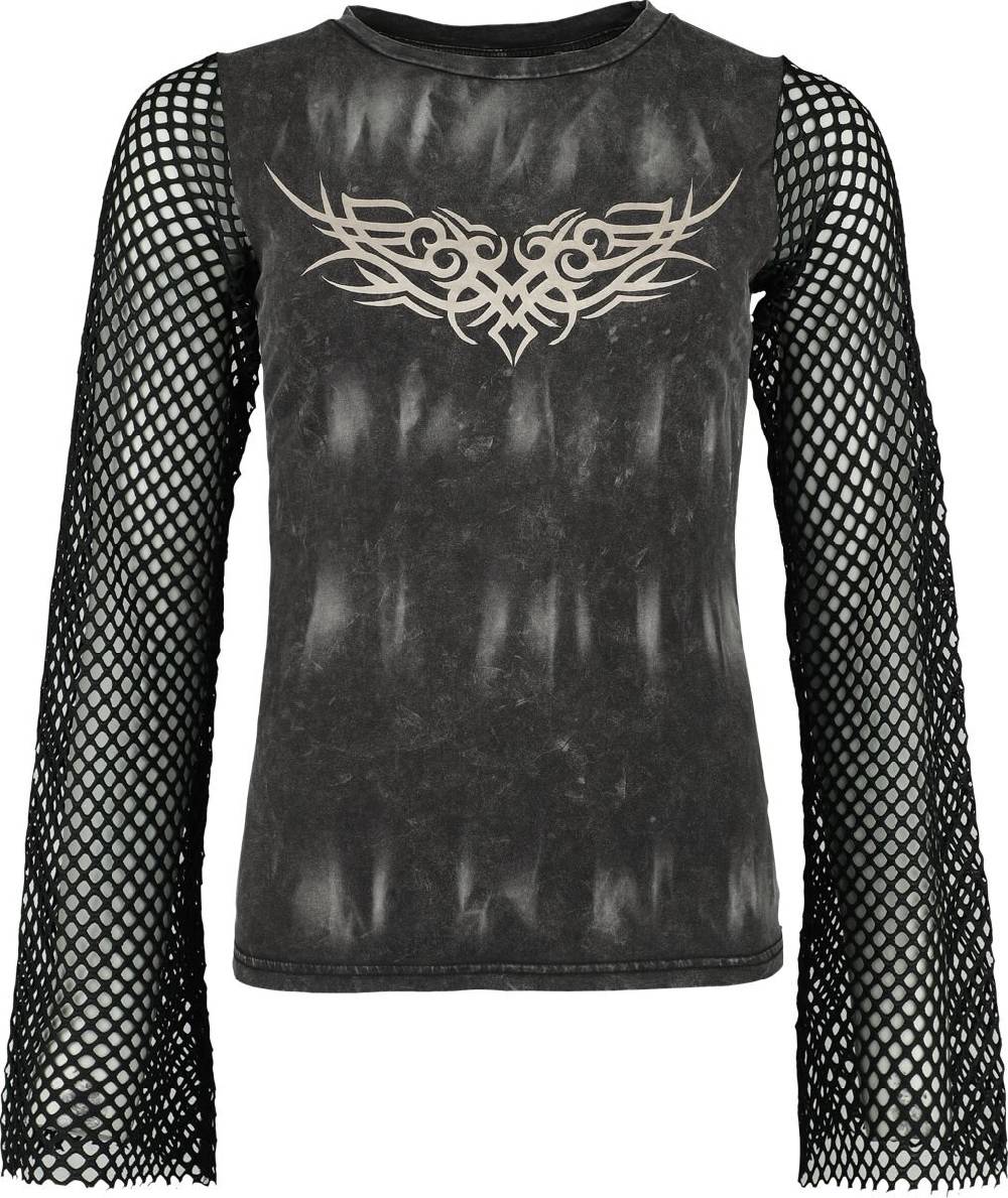 EMP Langarmshirt braun/schwarz von Rock Rebel by EMP
