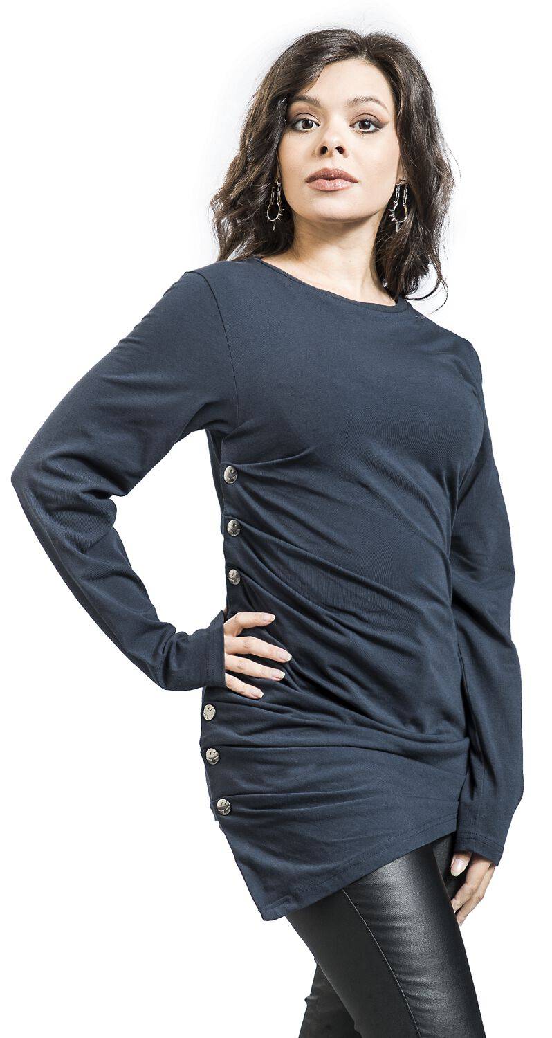 EMP Langarmshirt Dunkelblau Von Black Premium By EMP