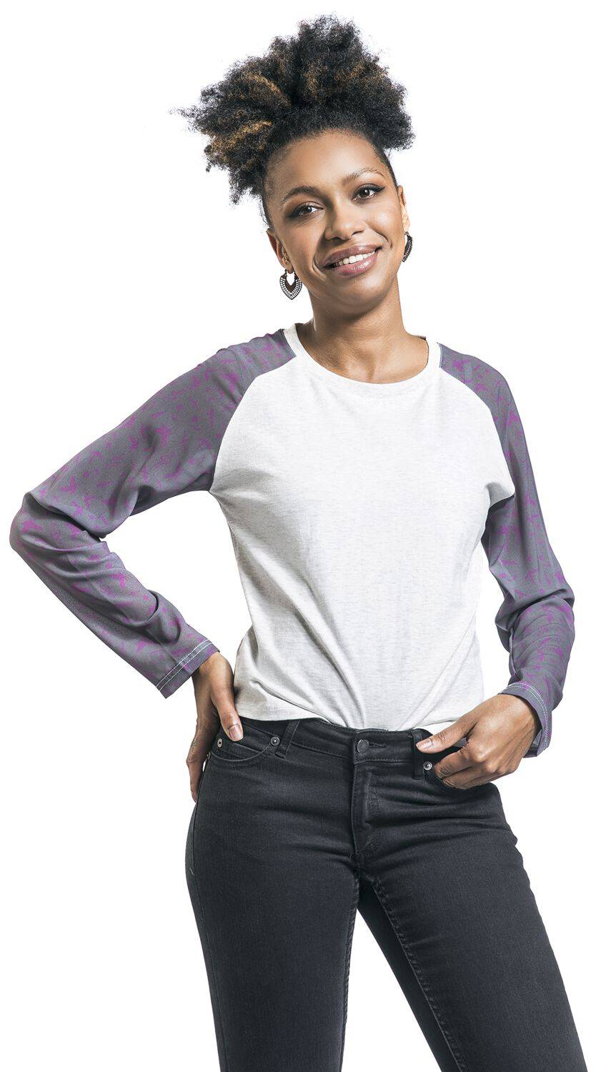 EMP Langarmshirt Grau Meliert Von Full Volume By EMP