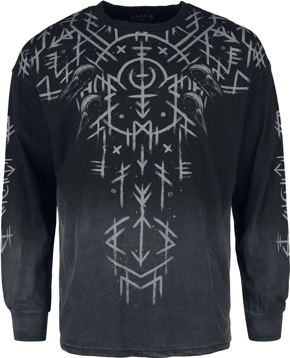 EMP Langarmshirt schwarz/grau von Black Premium by EMP