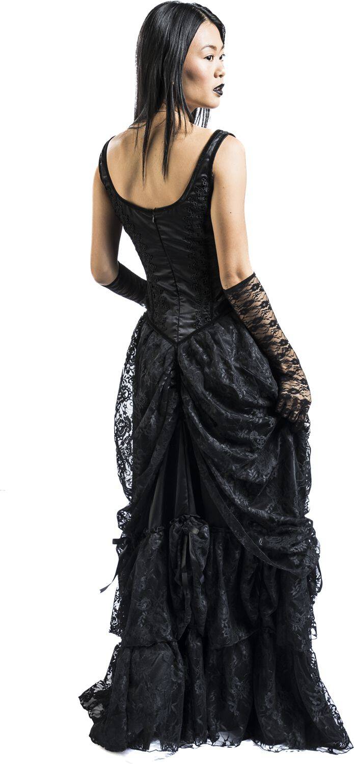 EMP "Langes Gothickleid" Langes Kleid Schwarz Von Sinister Gothic