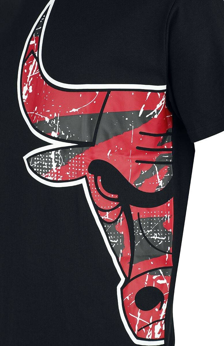 EMP "Large Team Logos Tee - Chicago Bulls" T-Shirt Schwarz Von New Era - NBA