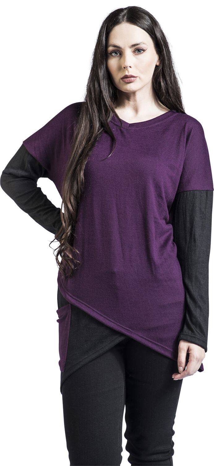 EMP "Larisa Top" Strickpullover Lila/schwarz Von Innocent