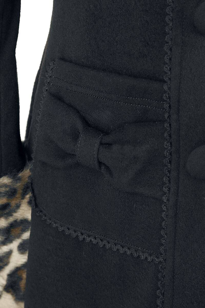 EMP "Leah Jane Coat" Mantel Schwarz/leo Von Hell Bunny