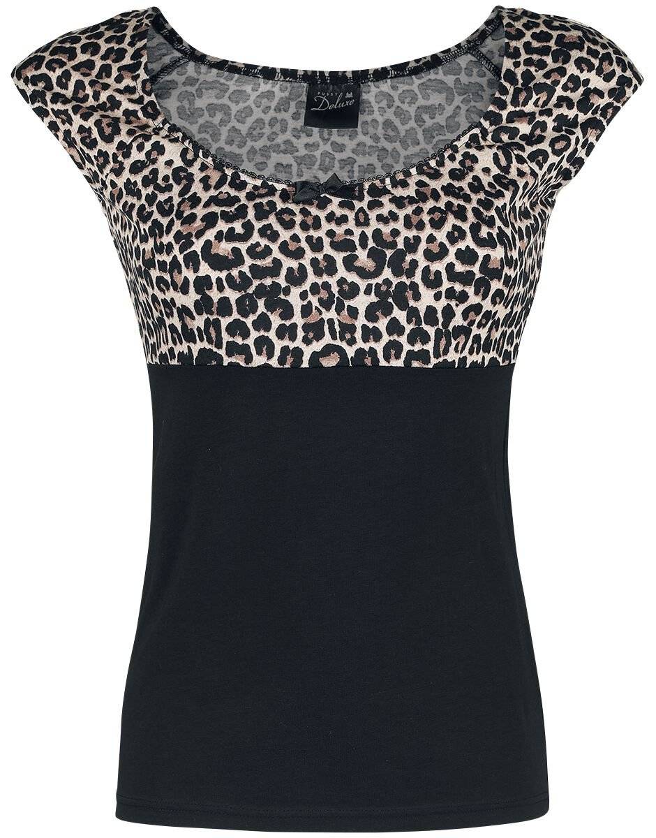 EMP "Leo Evie Shirt" T-Shirt schwarz/leo von Pussy Deluxe