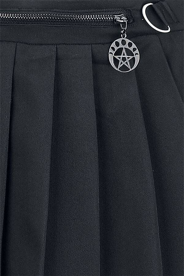 EMP "Lethia Mini Skirt" Kurzer Rock Schwarz Von Banned Alternative