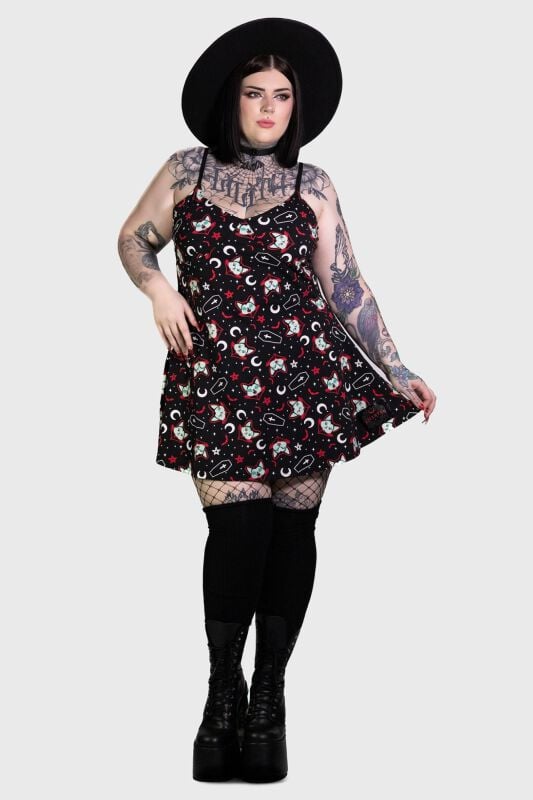 EMP "Lil Vampurr Skater Dress" Kurzes Kleid Multicolor Von THE VAMPURR By KILLSTAR