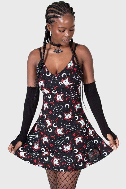 EMP "Lil Vampurr Skater Dress" Kurzes Kleid Multicolor Von THE VAMPURR By KILLSTAR